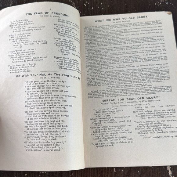 The Acme Haversack Patriotic Song Book Rare 1897 Antique Illustrated Washington - Picture 5 of 13